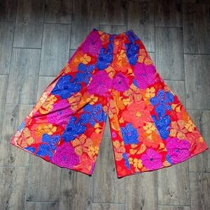 Live 4 Truth Palazzo Wide Leg Pants Floral Print Boho Harem Women's Size‎ Large
